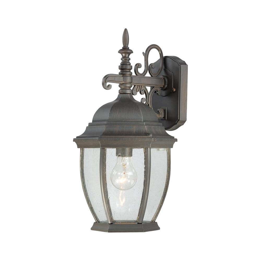 Thomas Lighting Covington 1-Light Painted Bronze Outdoor Wall Lantern ...