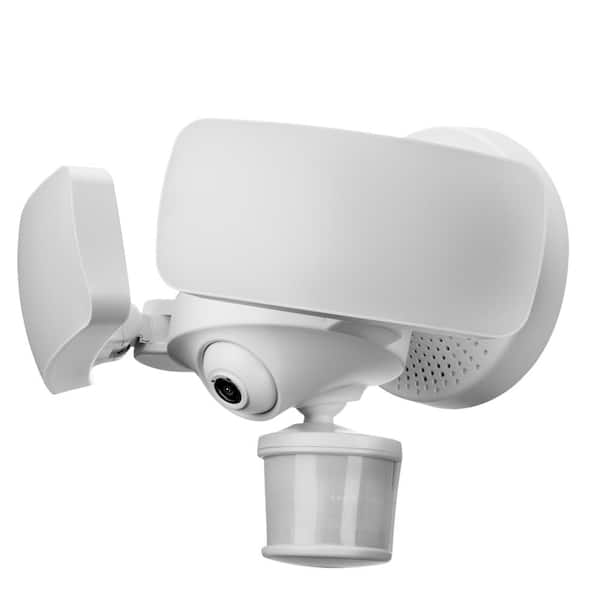 Maximus White Smart Motion Activated Outdoor Integrated LED Camera Floodlight Maximus White Smart Motion Activated Outdoor Integrated LED Camera Floodlight