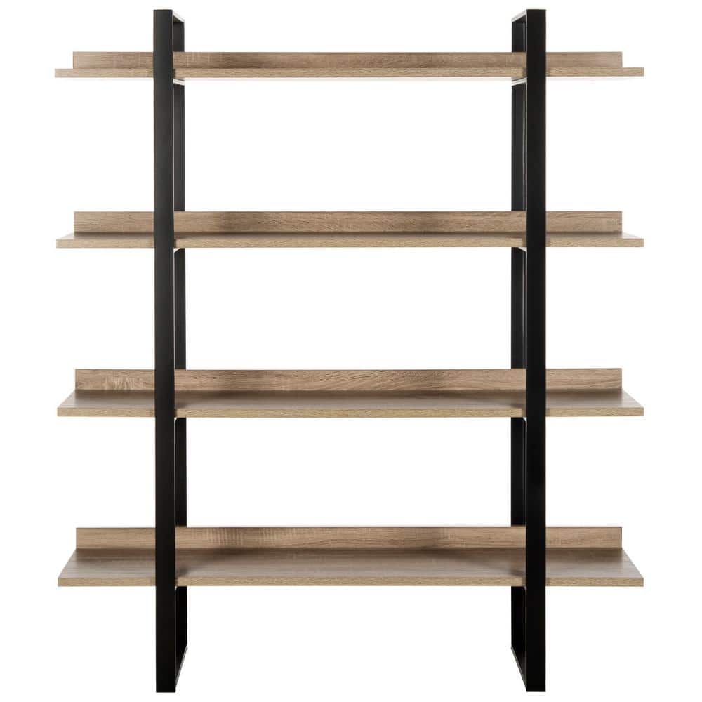 Belgium-Inspired Oak & Black Iron 4-Tier Etagere