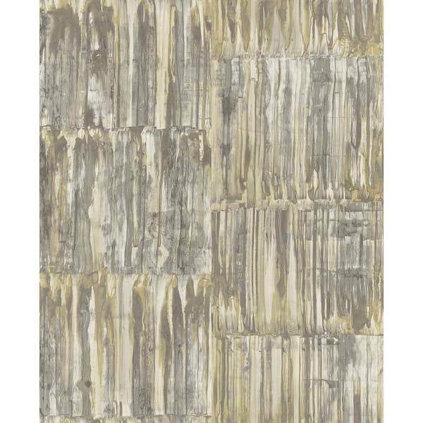 A-Street Prints Patina Panels Yellow Metal Paper Strippable Roll (Covers 56.4 sq. ft.)