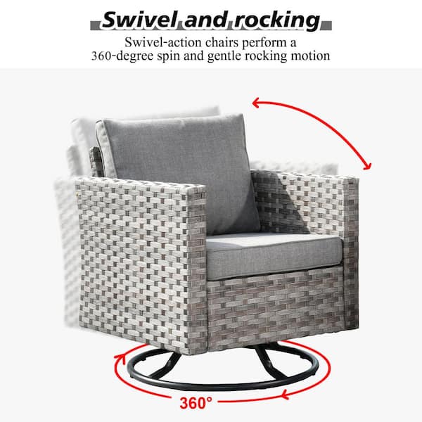 HOOOWOOO Howell 9-Piece Wicker Outdoor Furniture Patio