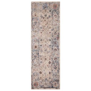 Pandora Collection Kashmir Ivory 2 ft. x 7 ft. Traditional Area Rug