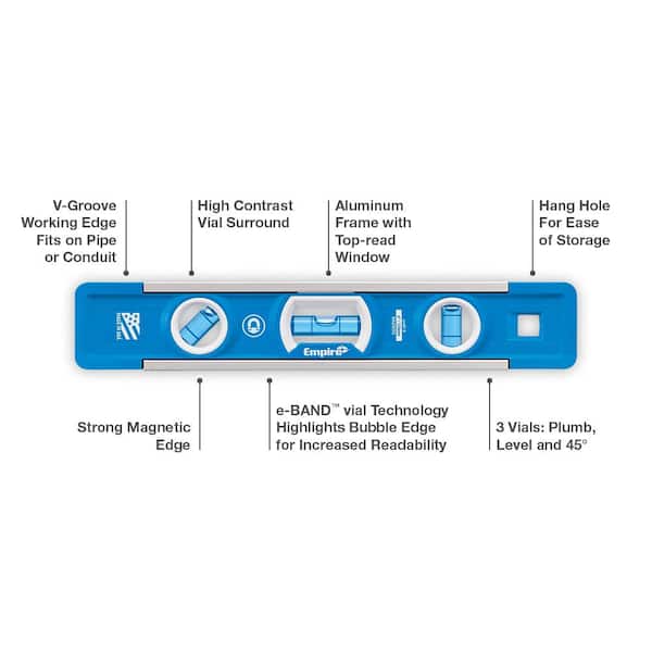 9 in. True Blue Professional Torpedo Level with 16 in. x 24 in. Aluminum Square