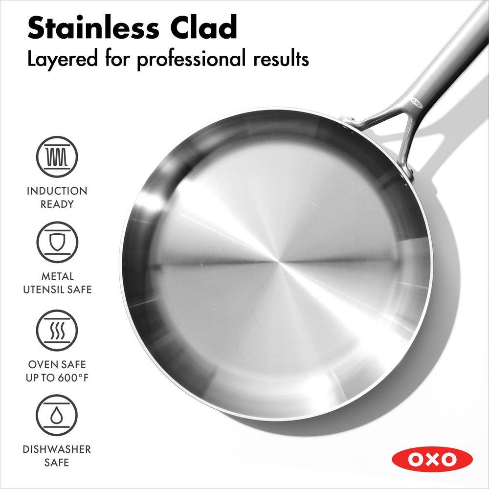 10" Stainless Steel Non-stick Tri-Ply Frying Pan