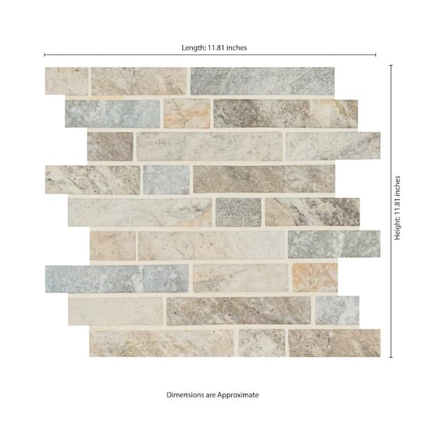Anatolia Earth 12-in x 12-in Glossy Glass Brick Look Wall Tile (10-sq. ft/ Carton)