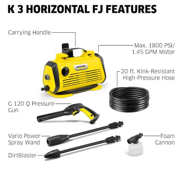 Karcher K 3-Horizontal FJ Cold Water Electric Pressure Washer