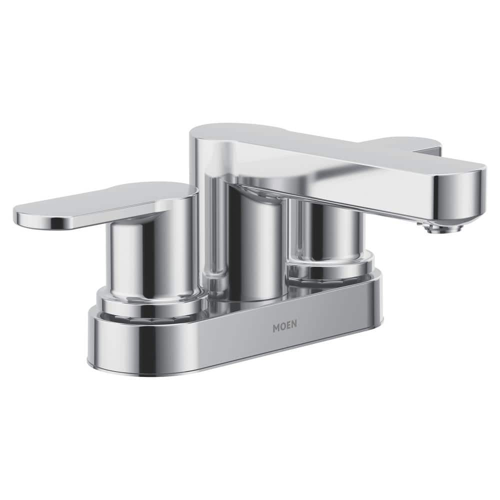 MOEN Laris 4 In Centerset 2 Handle Low Arc Bathroom Faucet In Chrome   Chrome Moen Centerset Bathroom Faucets 84015 64 1000 