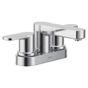 Laris 4 in. Centerset 2-Handle Low-Arc Bathroom Faucet in Chrome