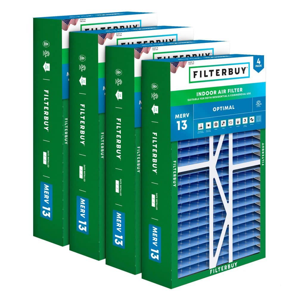 16 in. x 25 in. x 5 in. MERV 13 (FPR 10) Health Defense Pleated HVAC AC Furnace Air Filters for Amana and More (4-Pack) price history on PriceWatchPro