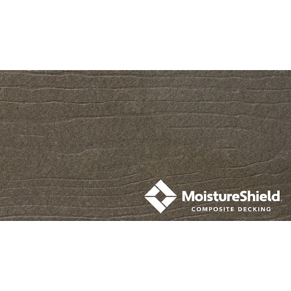 MoistureShield Vantage 1 in. x 5.4 in. x 12 ft. Cape Cod Gray Composite Groove Decking Board