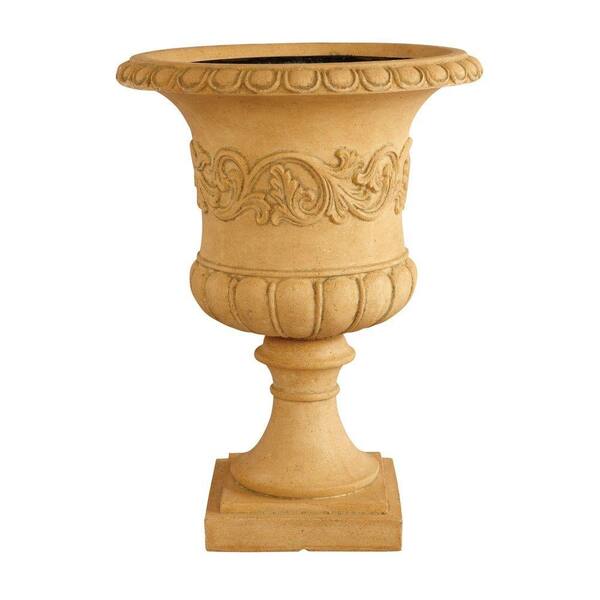 Home Decorators Collection 30 in. H Grecian Aged Sandstone Urn Planter