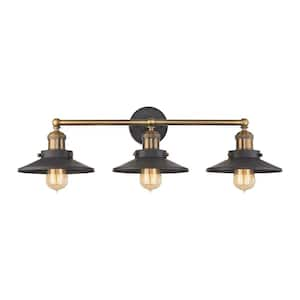 black and brass bathroom light fixtures