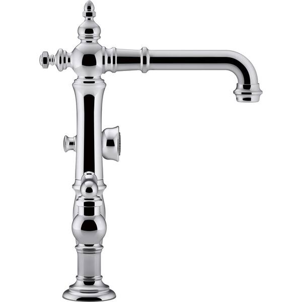 KOHLER Artifacts 2-Handle Bridge Kitchen Faucet with Lever Handles and Side Spray in Oil-Rubbed Bronze