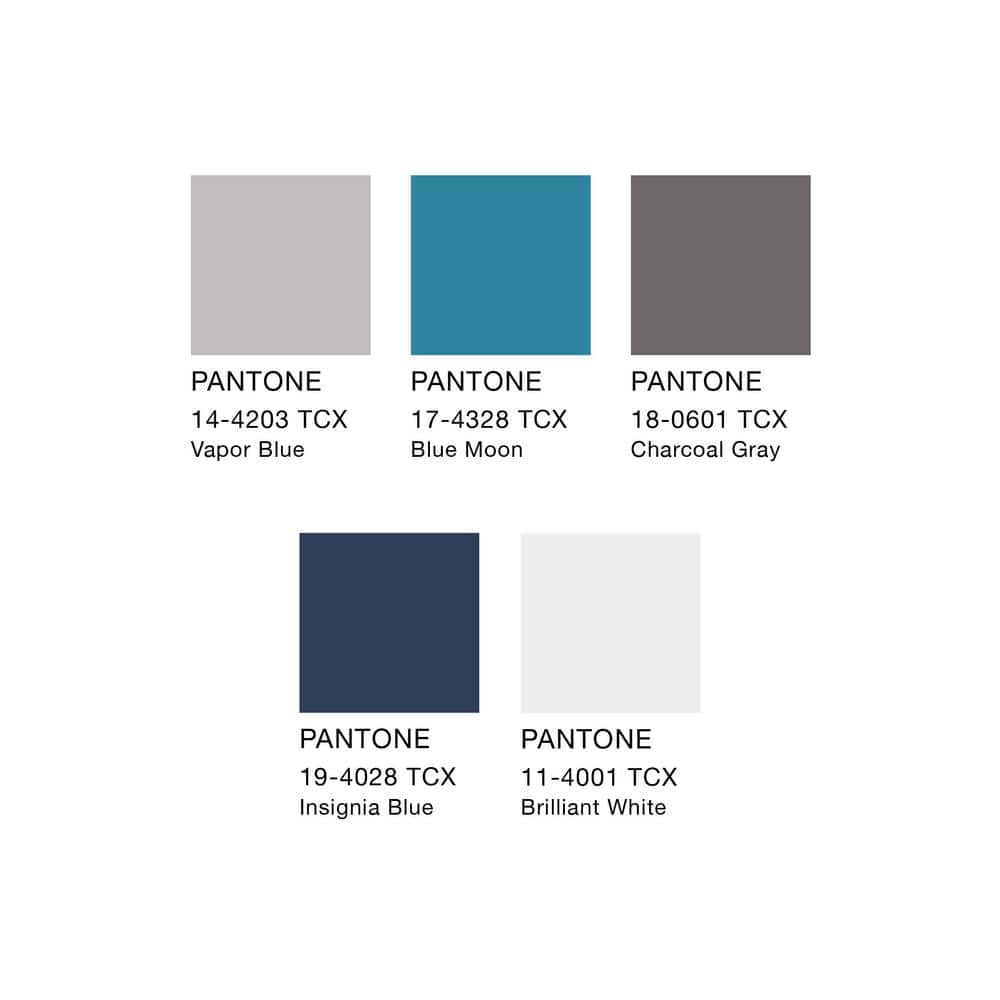 Blue and Grey Rectangular Stain-Resistant Synthetic Area Rug