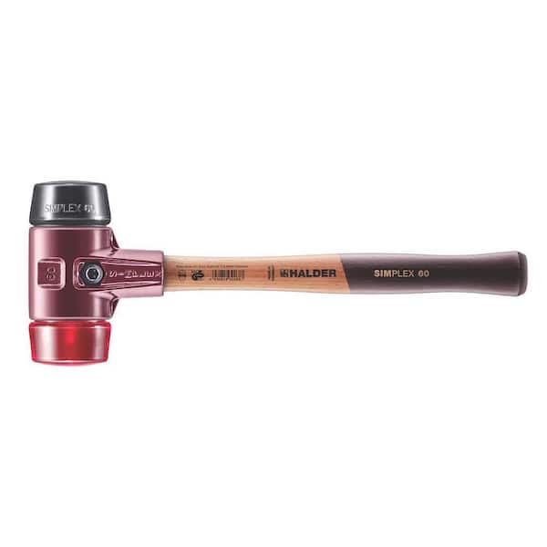 Simplex 60 3.5 lbs. Mallet with Black Rubber and Red Plastic Inserts