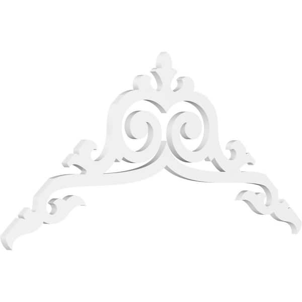 Ekena Millwork Baile 1 in. D x 25 in. W x 60 in. L Signature Urethane Gable Pediment