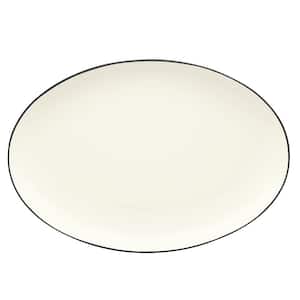 Colorwave Graphite 16 in. (Black) Stoneware Oval Platter