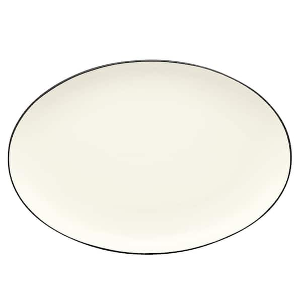 Noritake Colorwave Graphite 16 In. (Black) Stoneware Oval Platter 8034 ...