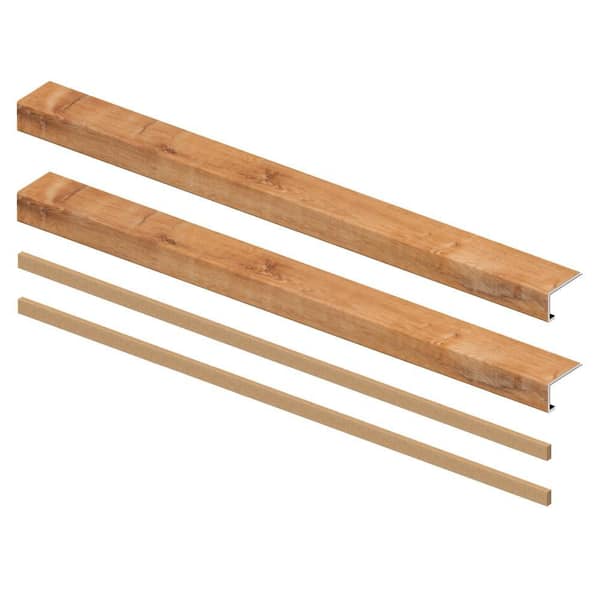 Trail Oak 6.5 mm x 46 in. x 4 in. Exact Match Large Square Nose Open Stair Return/Landing Kit (2-Pack)