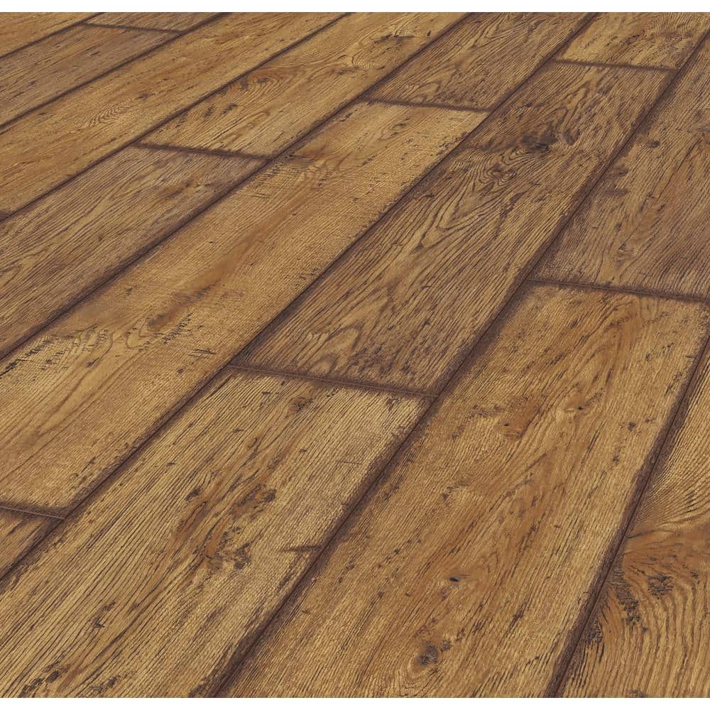 Lifeproof Rustic Brown Oak 12 Mm Thick, White Distressed Oak Effect Laminate Flooring