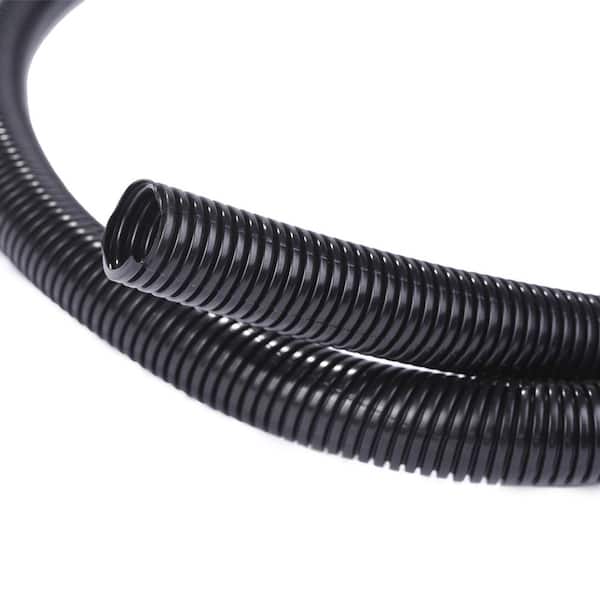 10 ft.-1/4 in. 10 ft.-3/8 in. 10 ft.-1/2 in. Split Wire Loom Tubing Black Polyethylene Wire Organizer Cable Sleeve