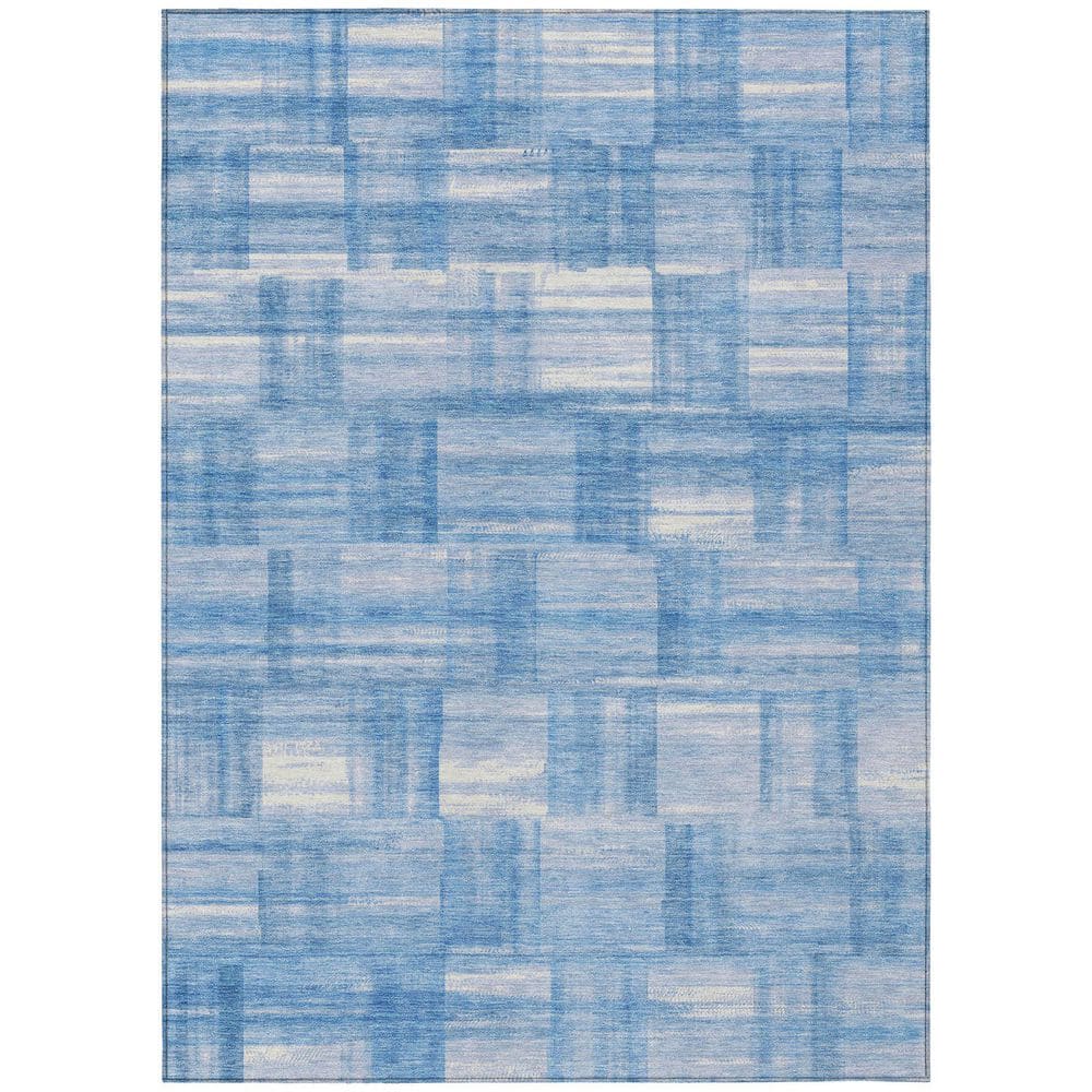 Chantille Machine Washable Indoor/Outdoor Abstract ACN2517 Denim 3 ft. x 5 ft. Area Rug price history on PriceWatchPro