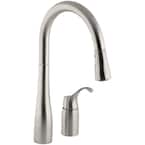 Simplice Single-Handle Pull-Down Sprayer Kitchen Faucet with DockNetik and Sweep Spray in Vibrant Stainless