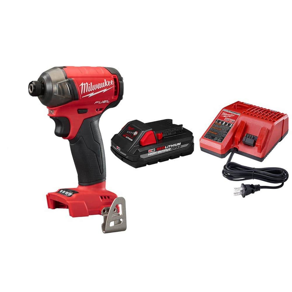 Milwaukee M18 FUEL SURGE 18V Lithium-Ion Brushless Cordless 1/4 in. Hex  Impact Driver with 3.0Ah Battery and Charger 2760-20-48-59-1835 The Home  Depot