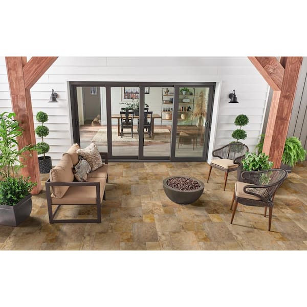 Porcini Gold 10-Piece Tumbled Travertine Paver Tile Kit (30 kits/480 sq. ft./pallet)