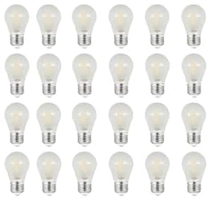 40-Watt Equivalent A15 Dimmable Filament Frosted Glass LED Ceiling Fan Light Bulb, Soft White 2700K (24-Pack)