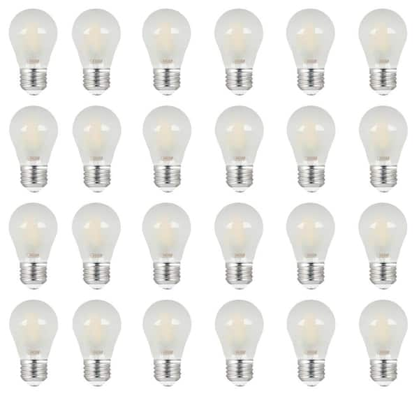 Feit Electric 40-Watt Equivalent A15 Dimmable Filament Frosted Glass LED Ceiling Fan Light Bulb, Soft White 2700K (24-Pack)