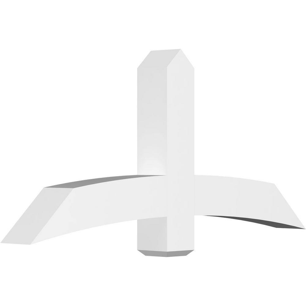 60 in. W x 27 1/2 in. H x 6 in. D x 6 in. F, 11/12 Pitch, Bellingham Signature Urethane Gable Bracket, Primed Tan price history on PriceWatchPro