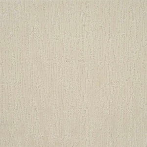 Borderline - Ivory - White 12 ft. 42 oz. Wool Pattern Installed Carpet