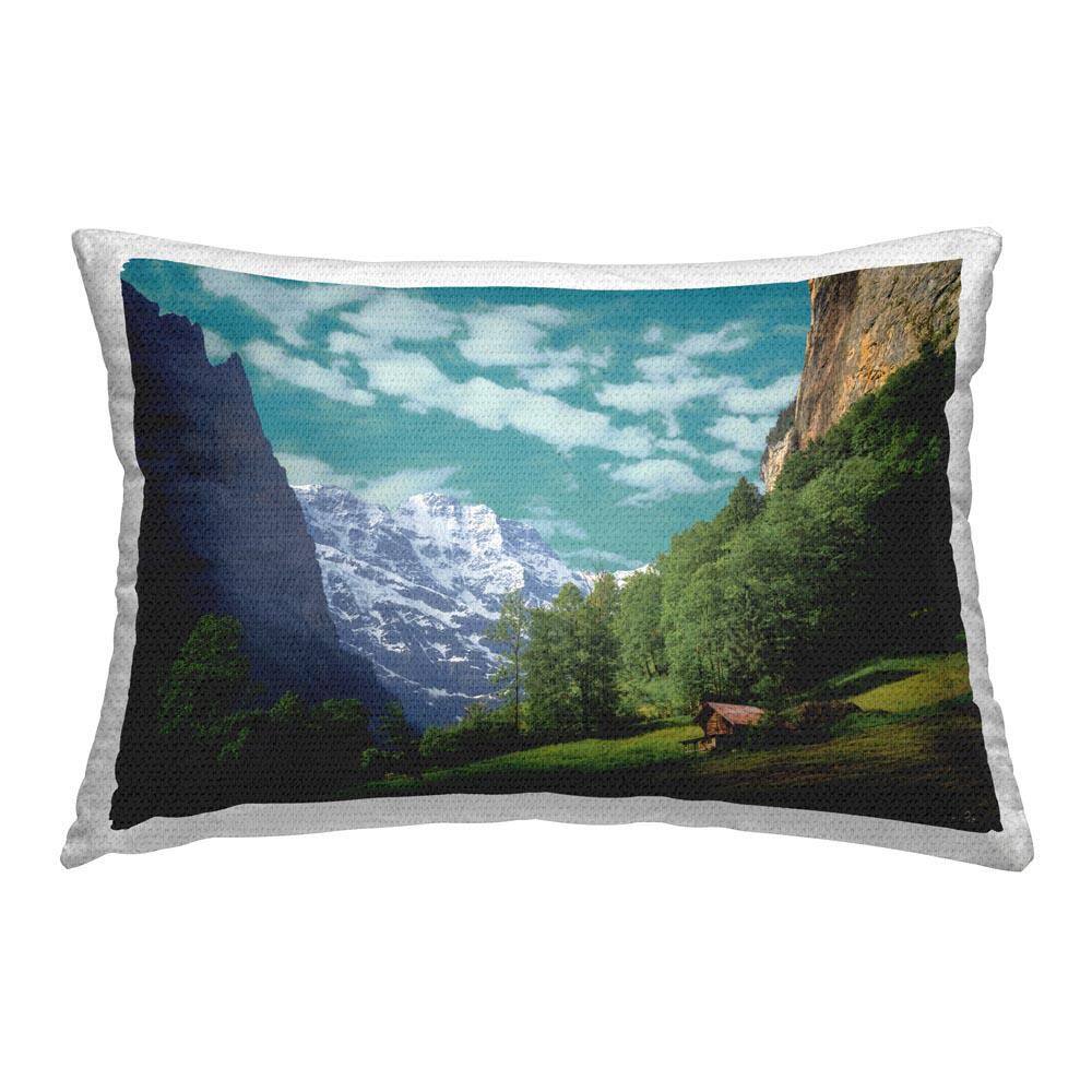 Lush Mountain Hill Outdoor Printed Throw Pillow by Martin Podt price history on PriceWatchPro