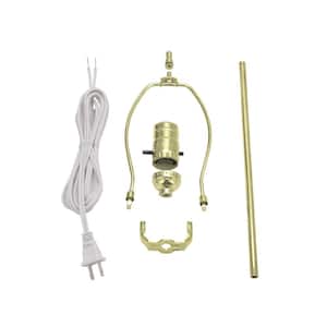 Brass Make-A-Lamp Push Through Socket Kit (1-Pack)