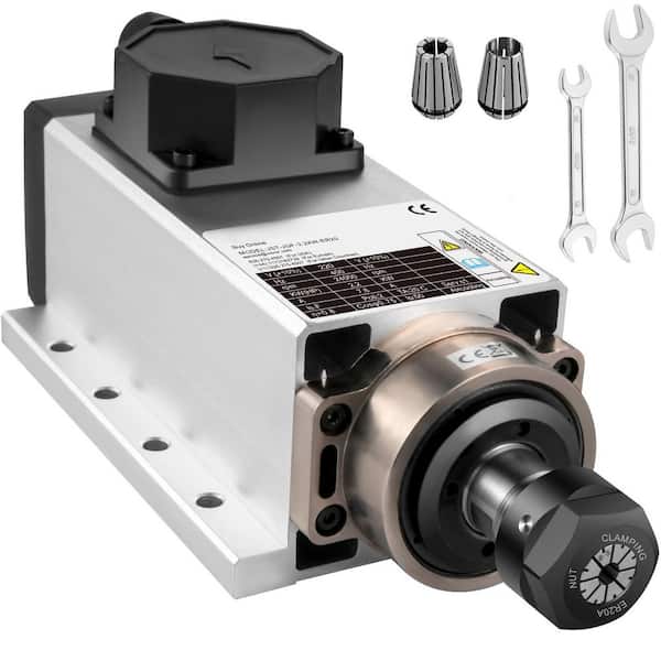 2. 2KW Air Cooled CNC Spindle Motor, 220V, ER20 Collet, 24000 RPM, 6A, 400 Hz for CNC Router Milling