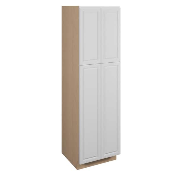 Brighton Raised 24 in. W x 84 in. H x 24 in. D in Painted White Plywood Assembled Pantry Cabinet