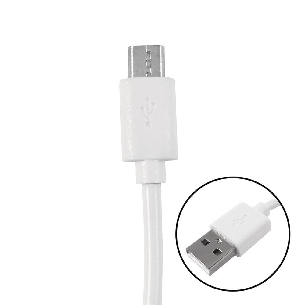 Zenith 6 ft. Micro-B to USB A Cable, White PM1006MCW - The Home Depot