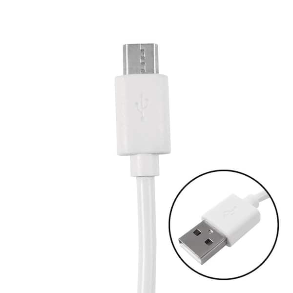 Zenith 6 ft. Micro-B to USB A Cable, White
