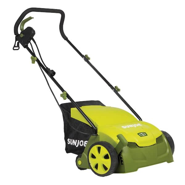 13 in. 12 Amp Electric Scarifier Plus Lawn Dethatcher with Collection Bag