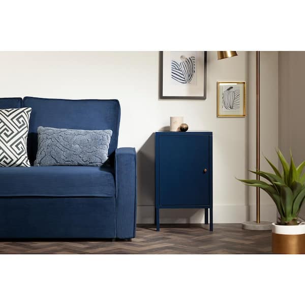 South Shore Crea 15 in. W Blue Rectangle Metal Coffee Table