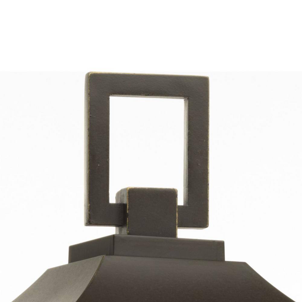 Antique Bronze 3-Light Outdoor Post Lantern with Clear Glass