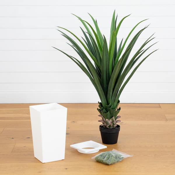 Nearly Natural 4ft. UV Resistant Artificial Spiked Agave Plant in