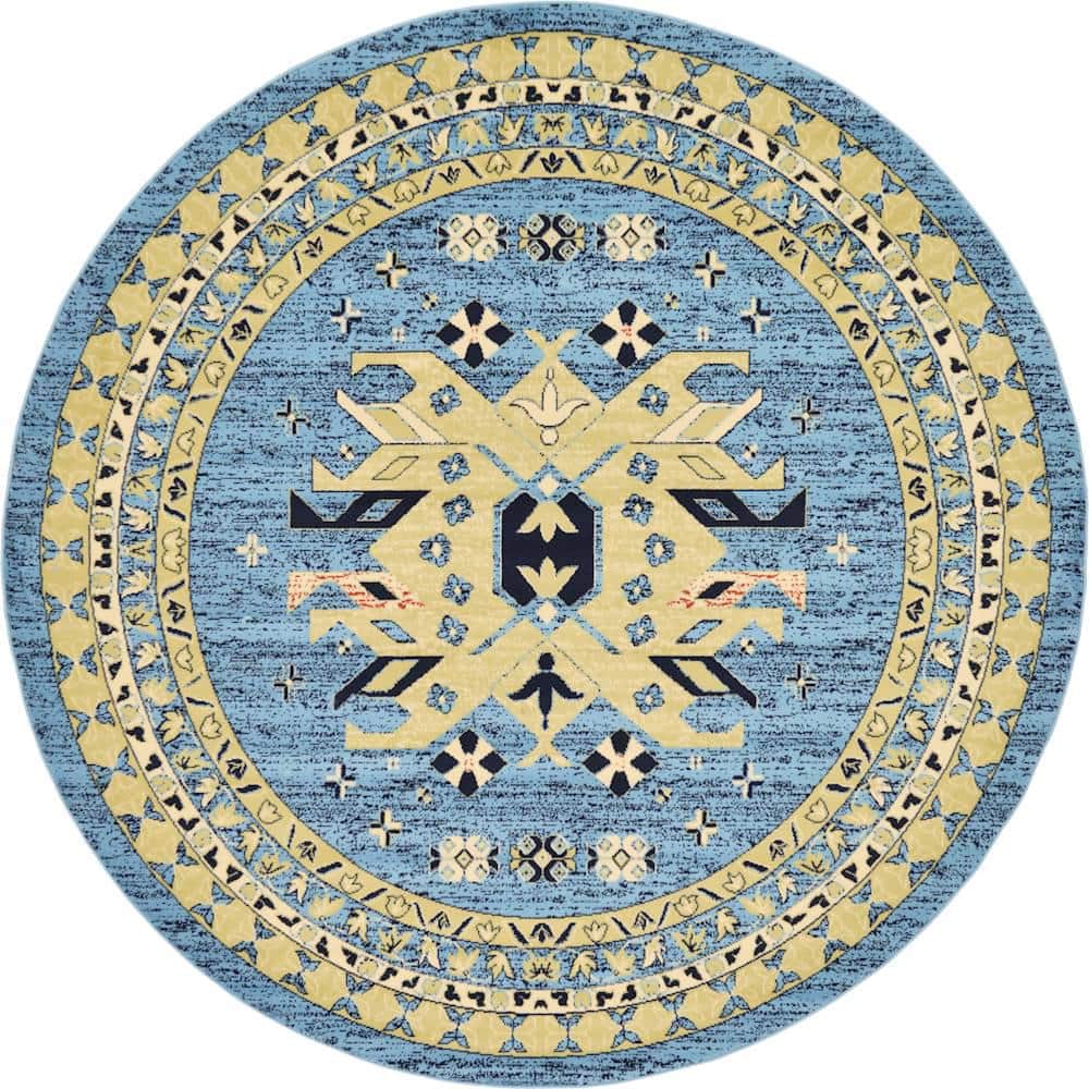 Taftan Oasis Light Blue 8' 0 x 8' 0 Round Rug price history on PriceWatchPro