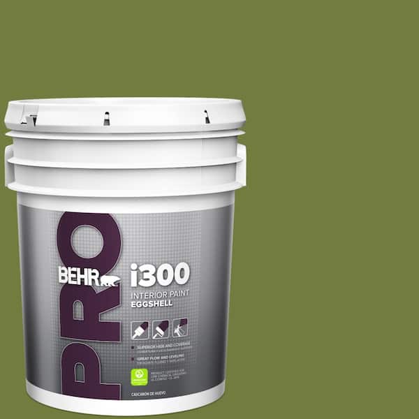 BEHR PRO 5 gal. #HDC-SM16-11 Hot Dog Relish Eggshell Interior Paint