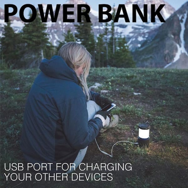 LUXPRO Rechargeable Dual Battery 360° Rugged LED Lantern with