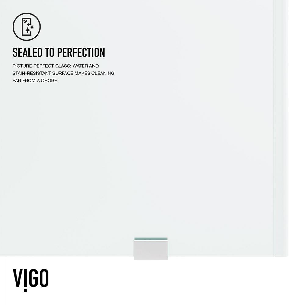 Frameless 60" Frosted Glass Sliding Shower Door with Brushed Stainless Steel Hardware