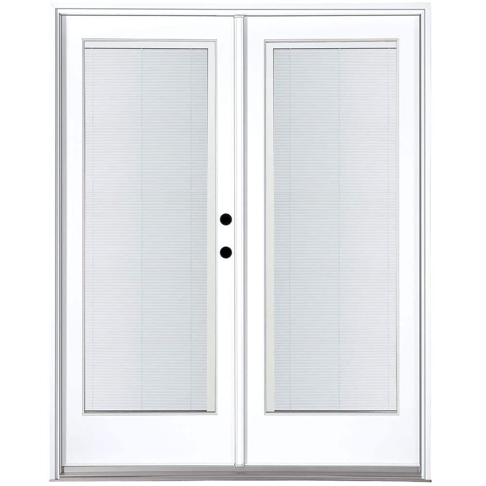 MP Doors 60 in. x 80 in. Fiberglass Smooth White LeftHand Inswing