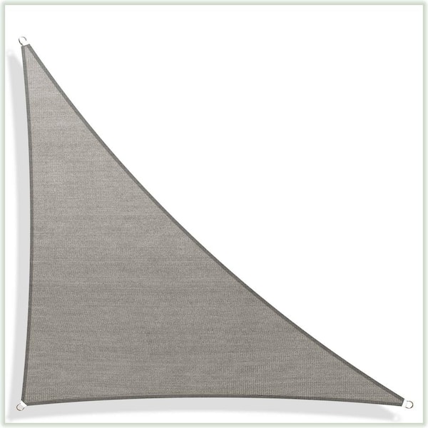 COLOURTREE 17 ft. x ft. x 12 ft. 190 GSM Grey Right Triangle Sun Sail Canopy, Outdoor Patio and Pergola TAPRT12-9 - The Home Depot