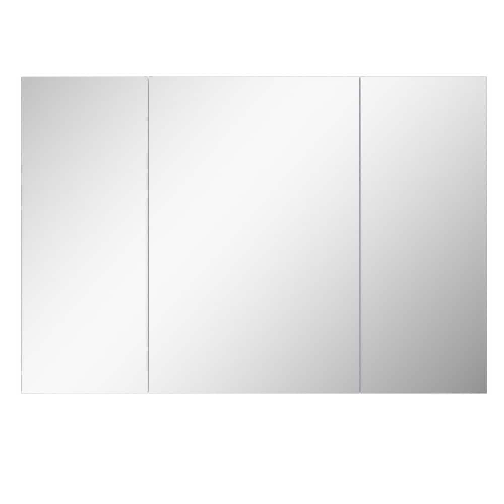 44 in. W x 30 in. H Rectangular Frameless Aluminum Medicine Cabinet with Mirror and Soft-Close Hinges price history on PriceWatchPro